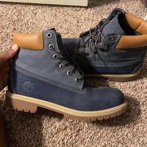 Blue timberland boots